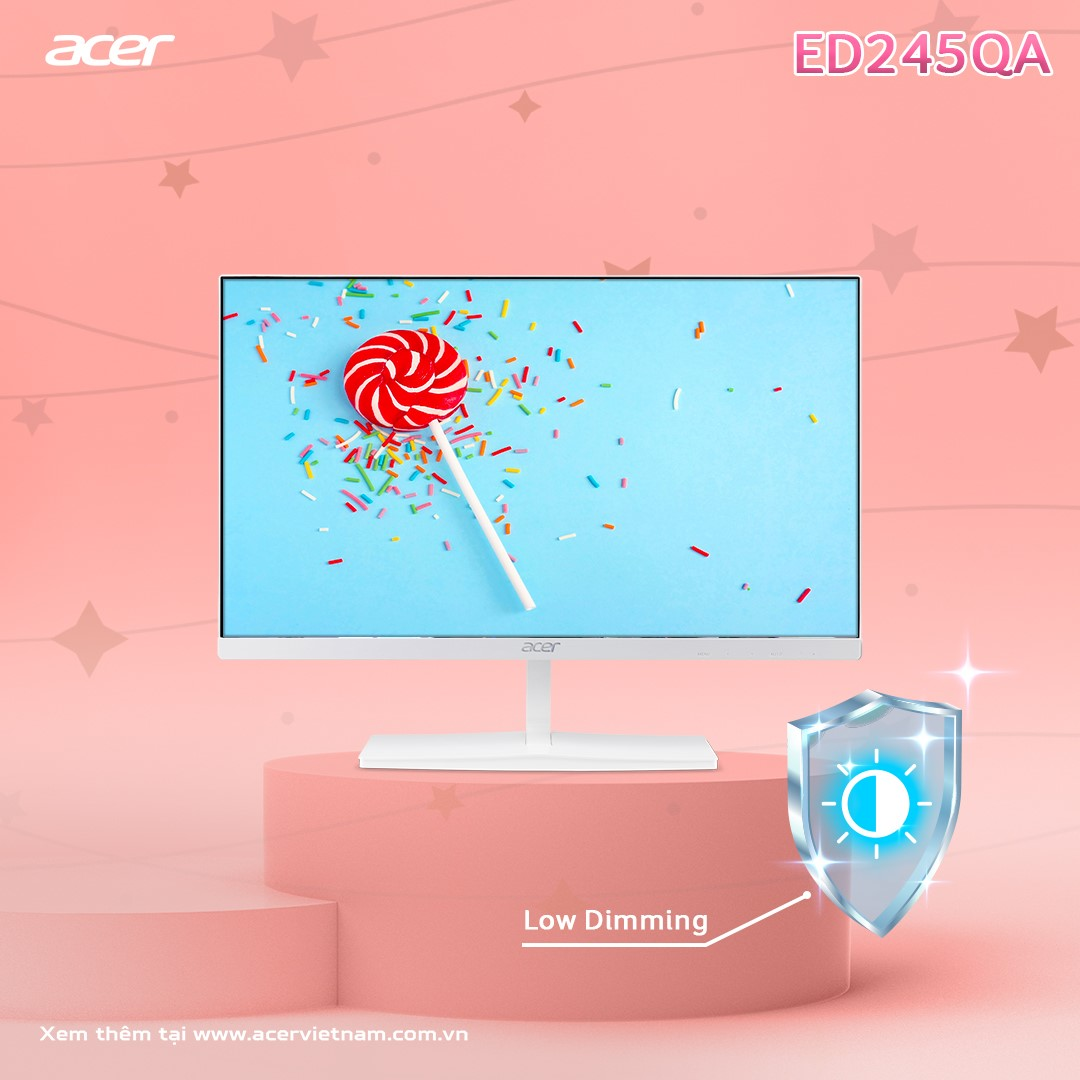 Màn hình Acer ED245QA: bảo vệ mắt tối ưu cho dân văn phòng