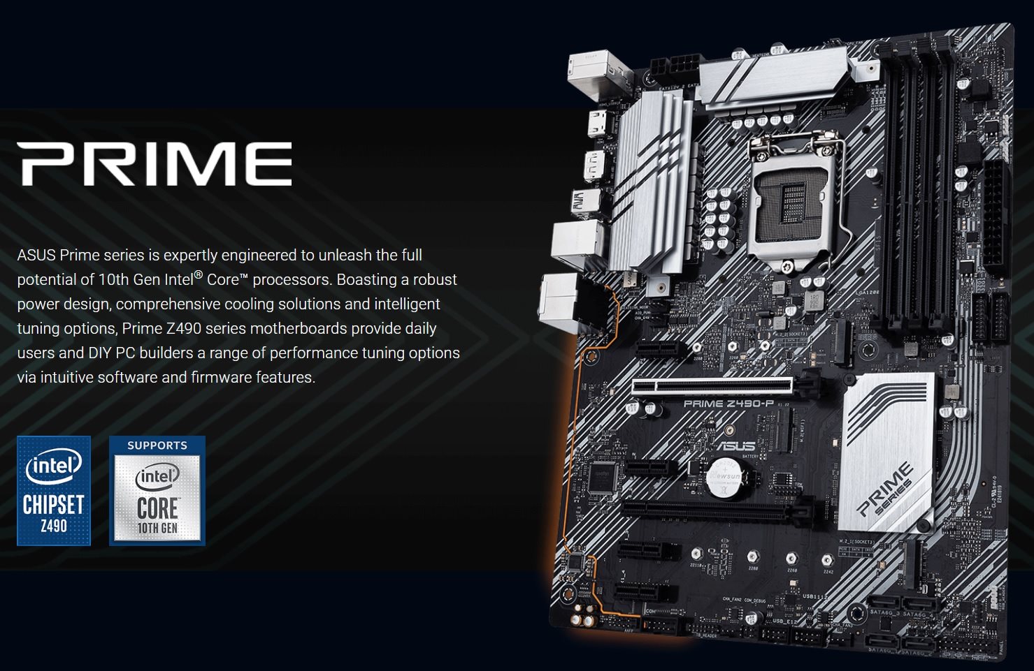 Asus Prime Z490-P - Khởi đầu hoàn hảo dành cho các dàn máy intel® Comet Lake-S tầm trung