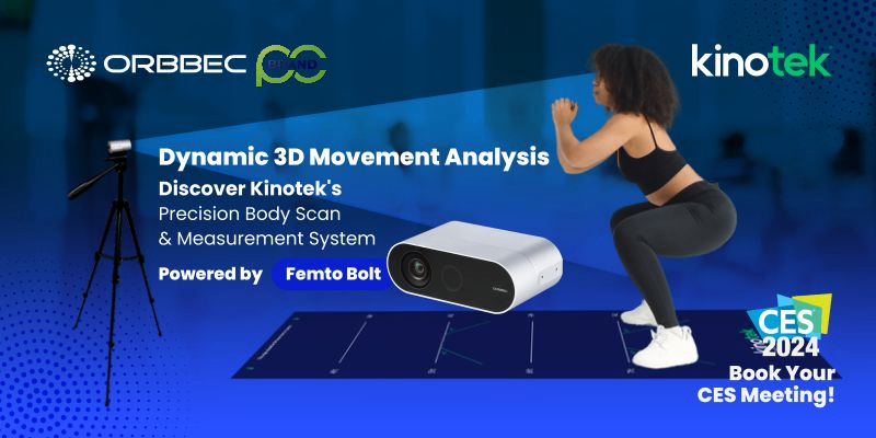 🔥Khả năng phân tích chuyển động 3D động với Hệ thống đo lường và quét cơ thể chính xác của Kinotek được cung cấp bởi Femto Bolt.